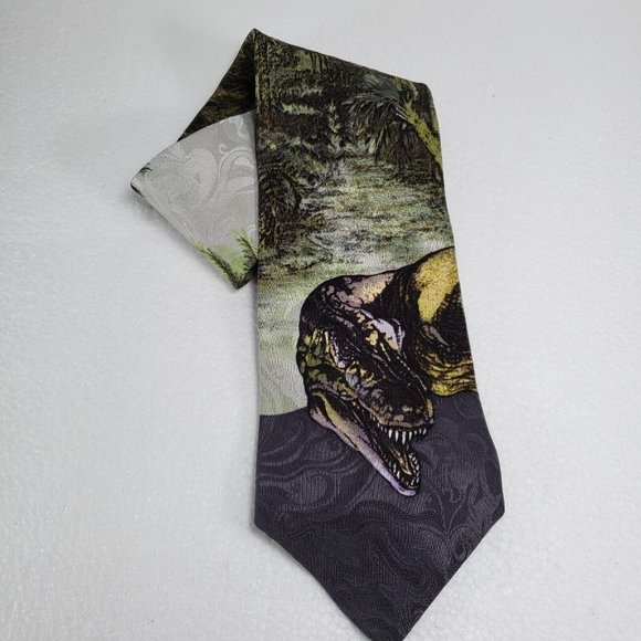 Jurassic Park Men's Silk Tie T-Rex - Picture 1 of 7